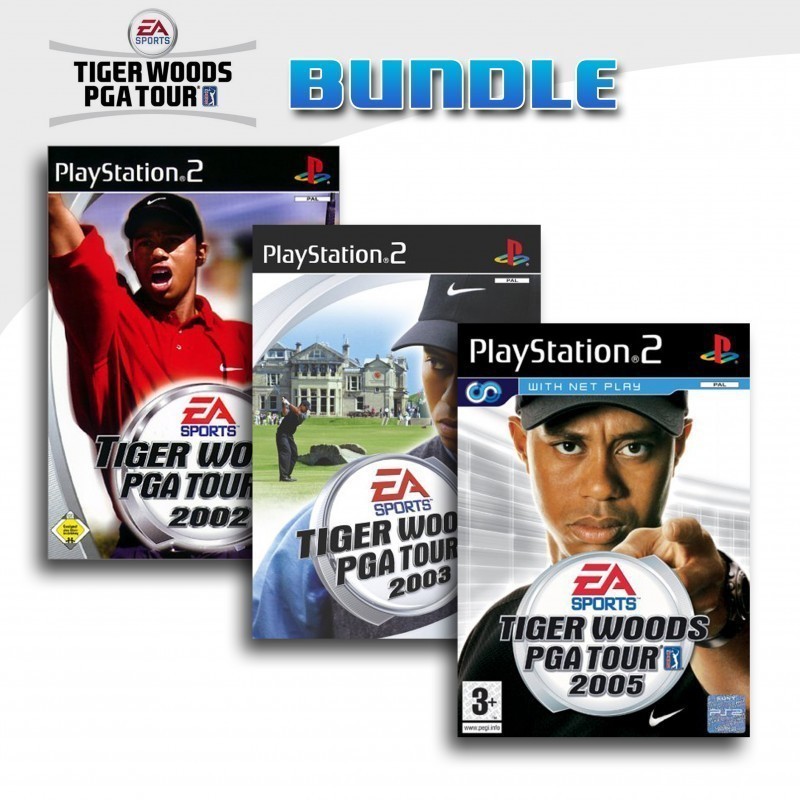 PS2 - Tiger Woods PGA Tour 3er Pack 8 (mit OVP) (gebraucht)