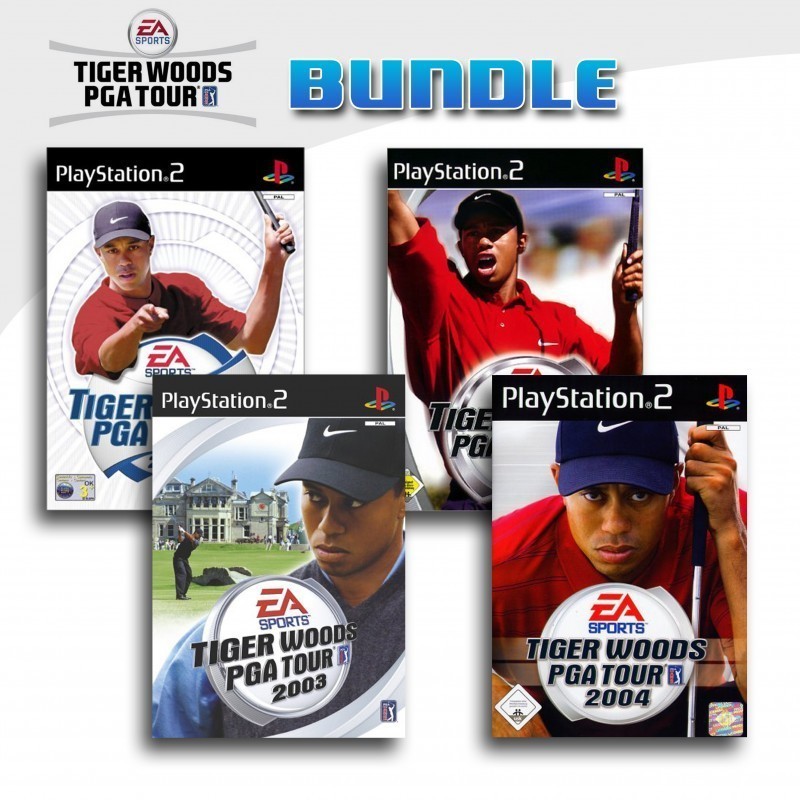 PS2 - Tiger Woods PGA Tour 4er Pack 1 (mit OVP) (gebraucht)