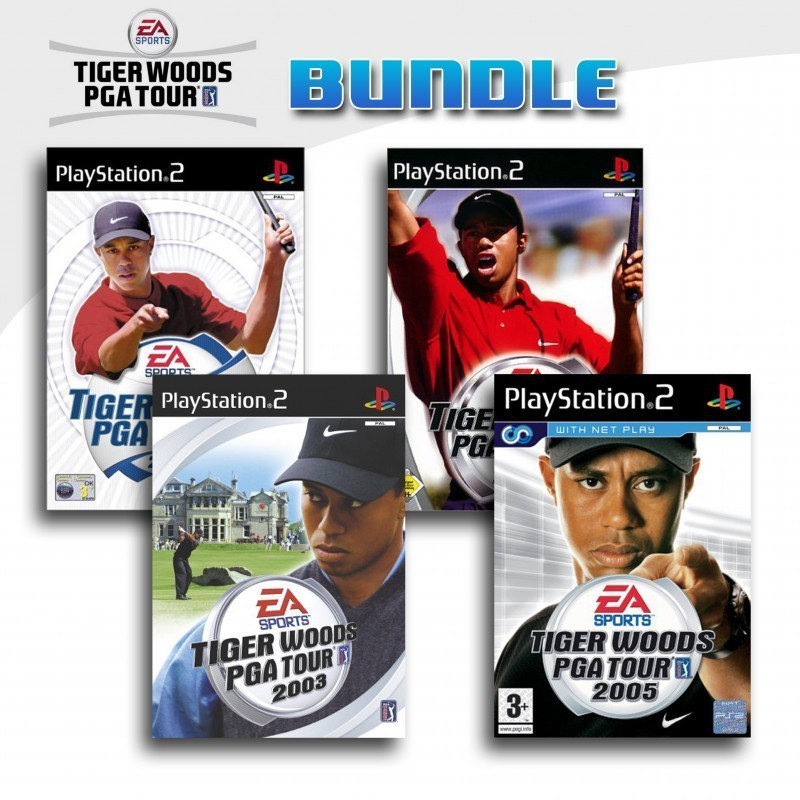 PS2 - Tiger Woods PGA Tour 4er Pack 2 (mit OVP) (gebraucht)