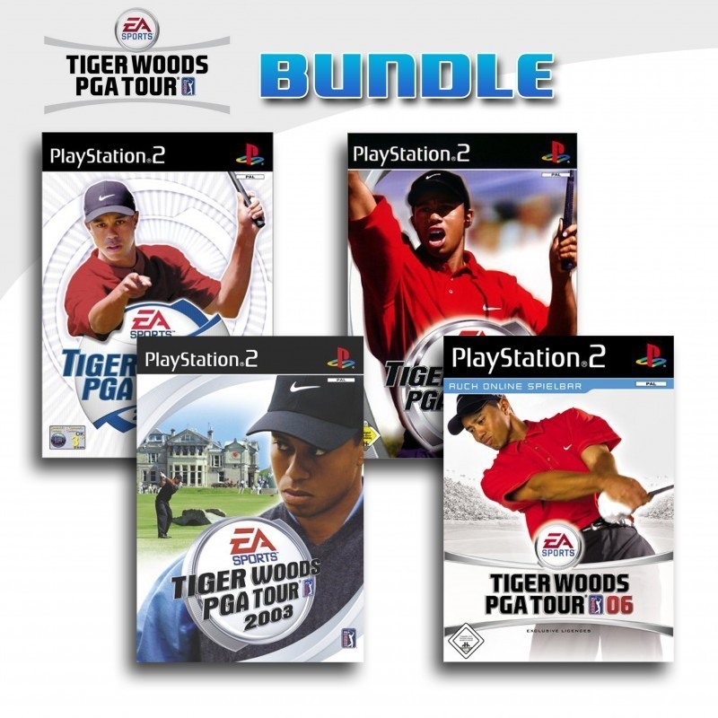 PS2 - Tiger Woods PGA Tour 4er Pack 3 (mit OVP) (gebraucht)