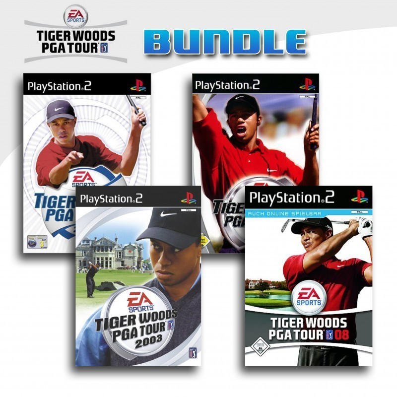 PS2 - Tiger Woods PGA Tour 4er Pack 5 (mit OVP) (gebraucht)