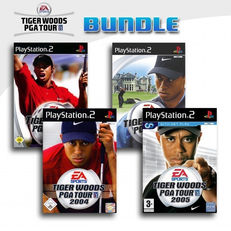 PS2 - Tiger Woods PGA Tour 4er Pack 6 (mit OVP) (gebraucht)