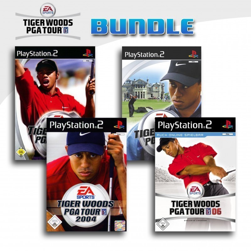 PS2 - Tiger Woods PGA Tour 4er Pack 7 (mit OVP) (gebraucht)