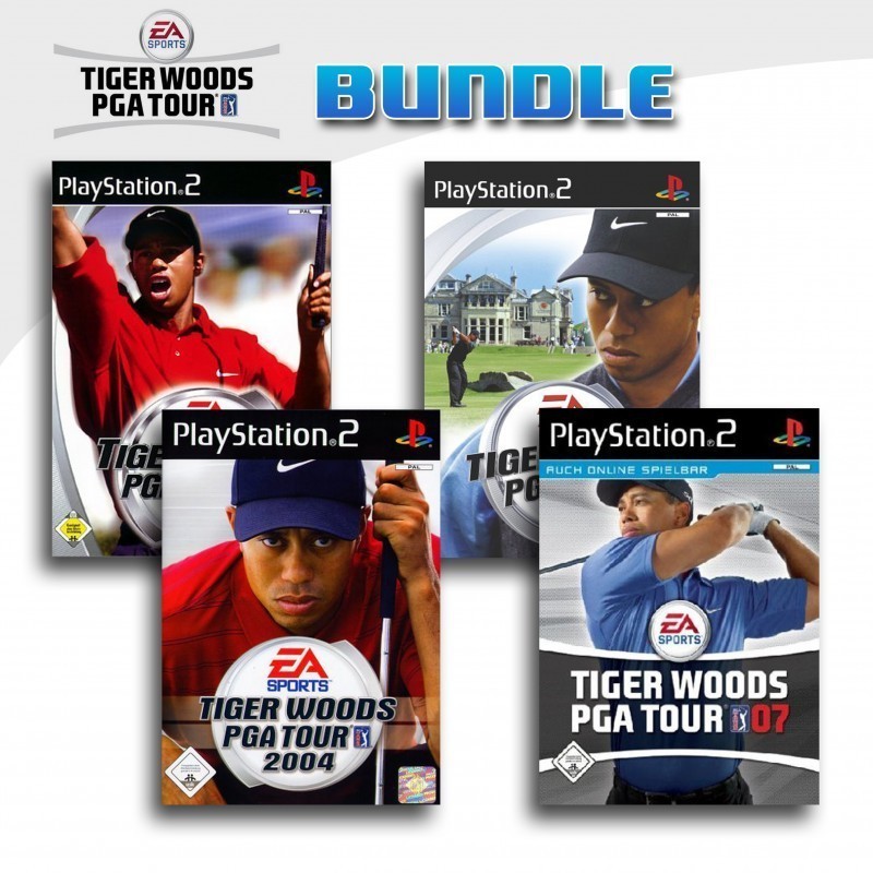 PS2 - Tiger Woods PGA Tour 4er Pack 8 (mit OVP) (gebraucht)