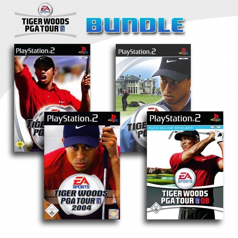 PS2 - Tiger Woods PGA Tour 4er Pack 9 (mit OVP) (gebraucht)