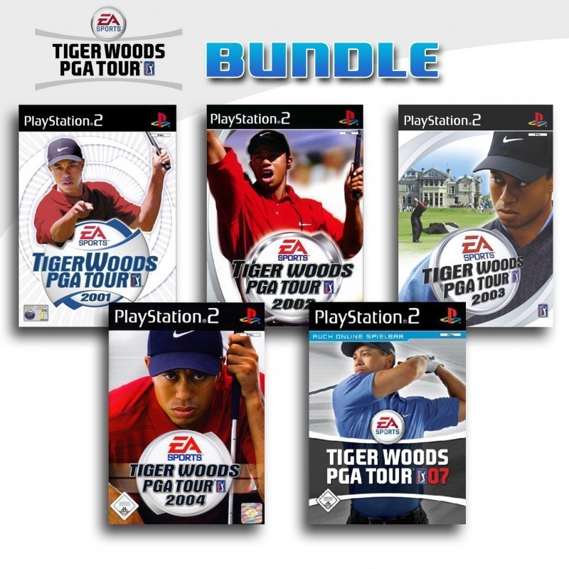 PS2 - Tiger Woods PGA Tour 5er Pack 3 (mit OVP) (gebraucht)