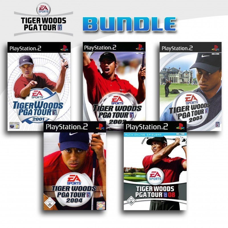 PS2 - Tiger Woods PGA Tour 5er Pack 4 (mit OVP) (gebraucht)
