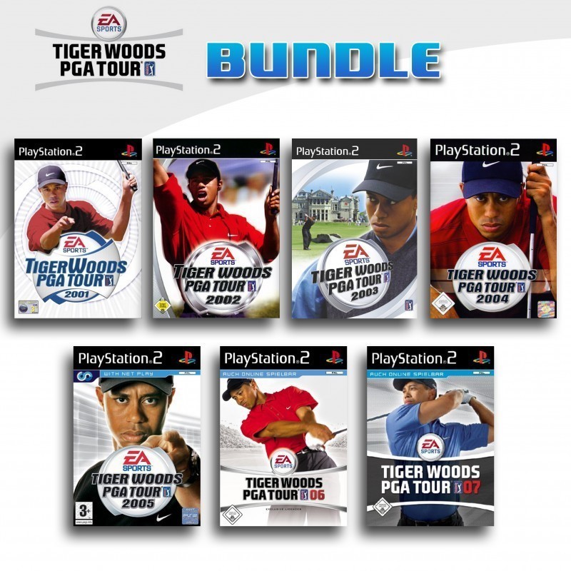 PS2 - Tiger Woods PGA Tour 7er Pack 1 (mit OVP) (gebraucht)
