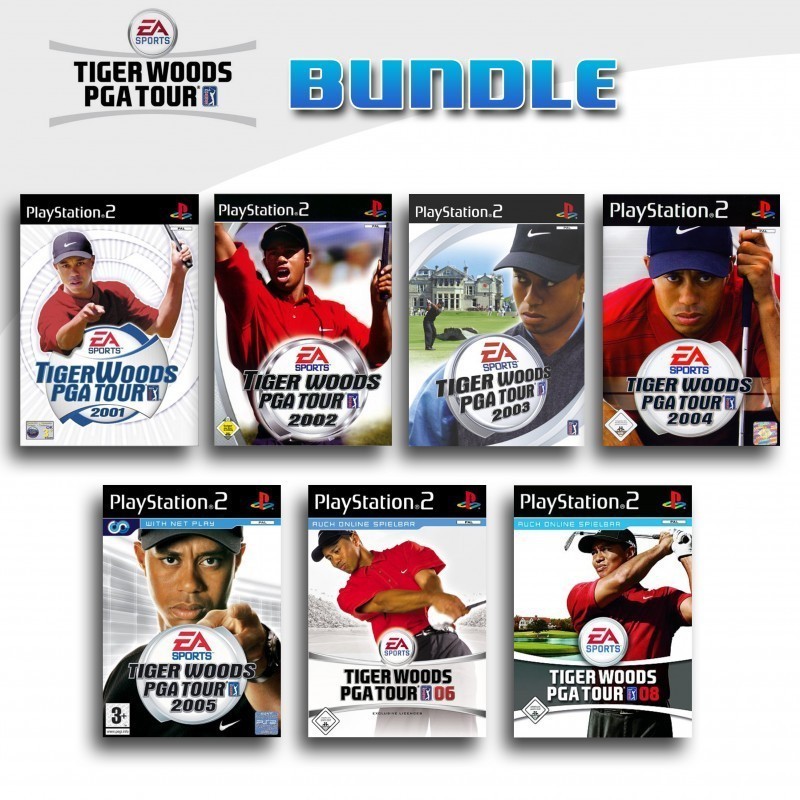 PS2 - Tiger Woods PGA Tour 7er Pack 2 (mit OVP) (gebraucht)