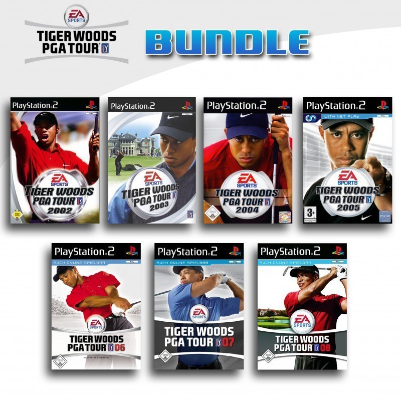 PS2 - Tiger Woods PGA Tour 7er Pack 3 (mit OVP) (gebraucht)