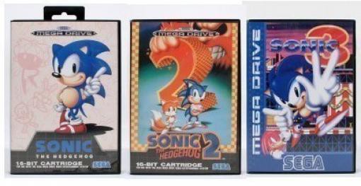 Mega Drive - Sonic 1 + Sonic 2 + Sonic 3 (mit OVP) (gebraucht)