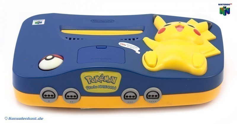 OEM Nintendo 64 buying N64 USA Pikachu Edition Console With Wires, And Controller