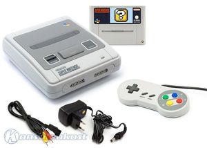 SNES - Konsole + Gratisspiel + Controller + Zubehör (gebraucht)