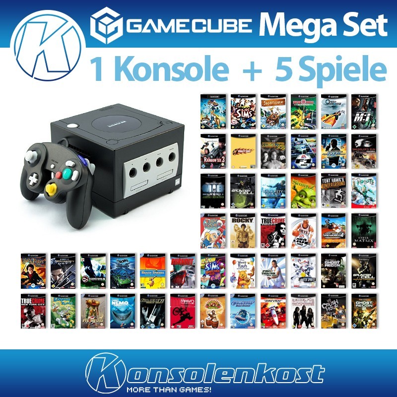 GameCube - Konsole #schwarz + 5 Spiele + Controller (gebraucht ...