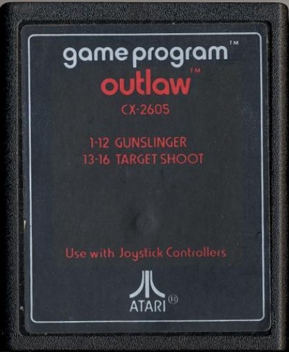 Atari 2600 - Outlaw #Textlabel V2 (Modul) (gebraucht)