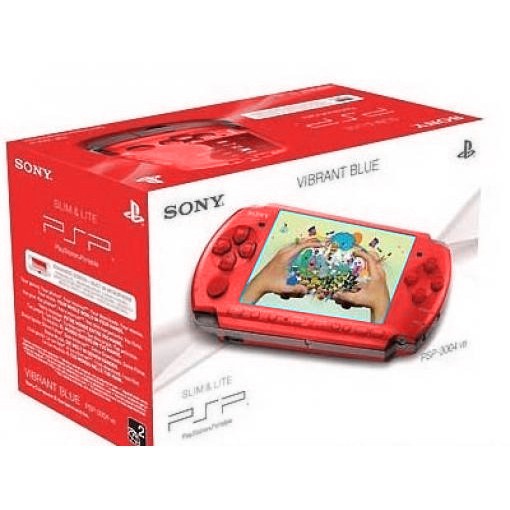 PSP - Konsole Slim & Lite 3004 #Radiant Red / rot Netzteil (mit OVP ...