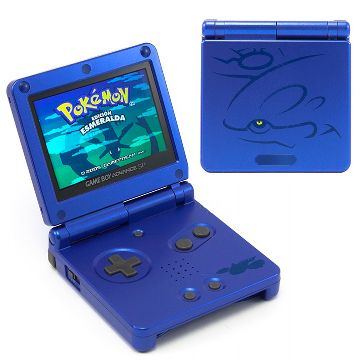 GameBoy Advance Konsole GBA SP #Kyogre IPS V3 Mod Colorchange