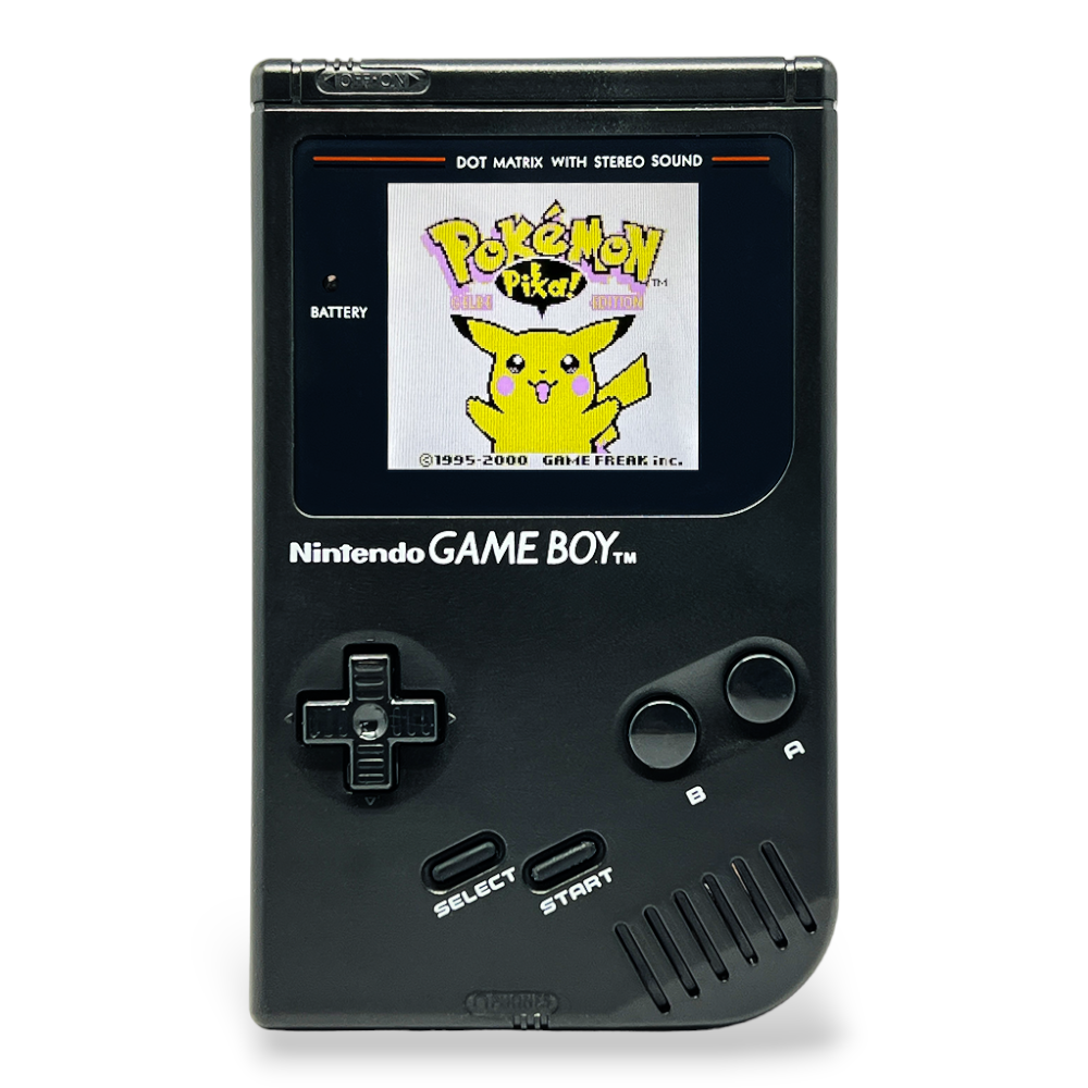 GameBoy - Konsole Classic DMG-01 #Solid Black / Schwarz IPS V5 LCD ...