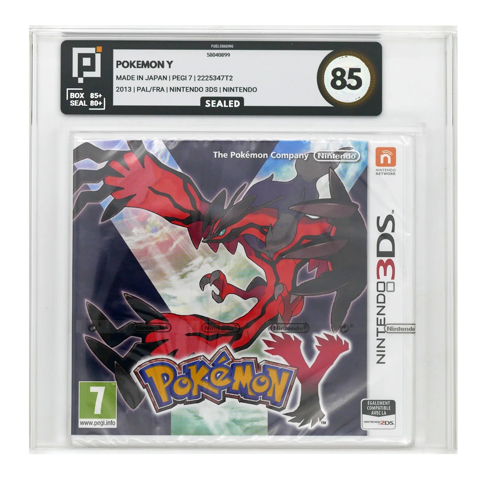 Nintendo 3DS - Pokemon Y #Pixel Grading SEALED 85 (FRA Version